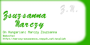 zsuzsanna marczy business card